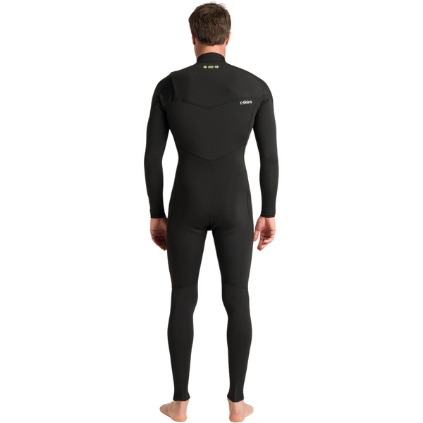 2026 C-Skins Mens NuWave Session Lite 3/2mm Chest Zip Wetsuit C-NSEL32STM - Black